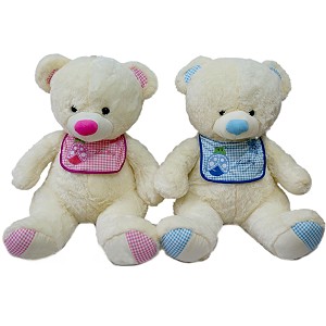 Miś ze śliniaczkiem 2 kolory - 41cm