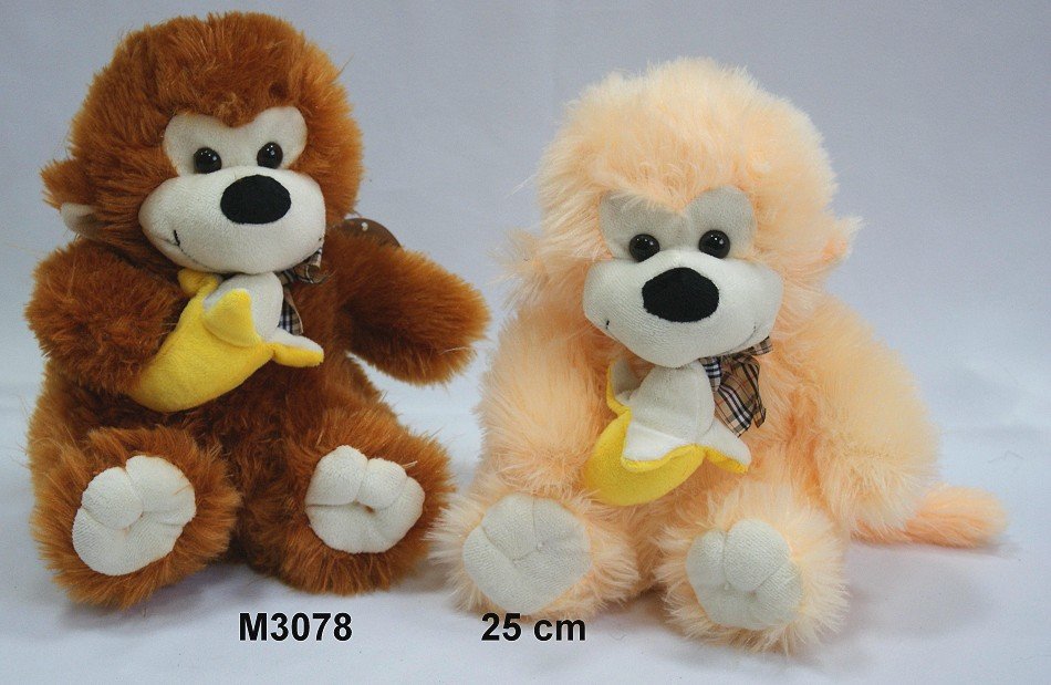 Małpka z bananem 2 kolory - 25cm