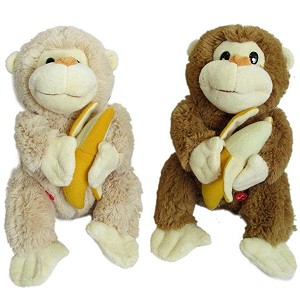 Małpka z bananem 2 kolory (Głos) -  28cm