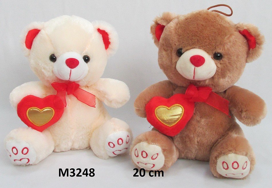 Miś Kokarda Serce 2 kolory - 20cm