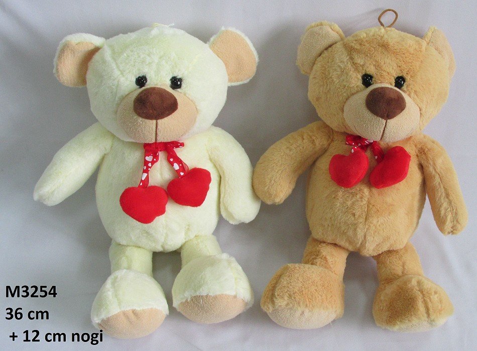 Miś Kokarda Serce 2 kolory - 48cm