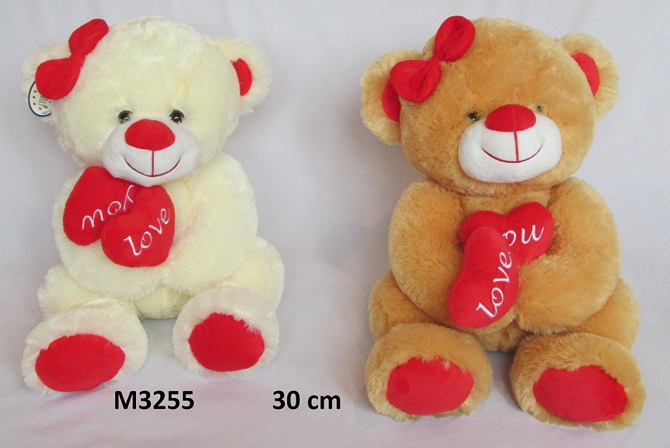 Miś Serce Love You Biały - 30cm
