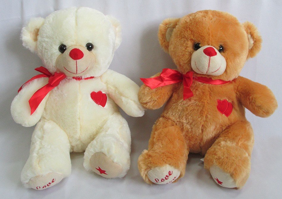 Miś Love You z sercem Brązowy - 30cm