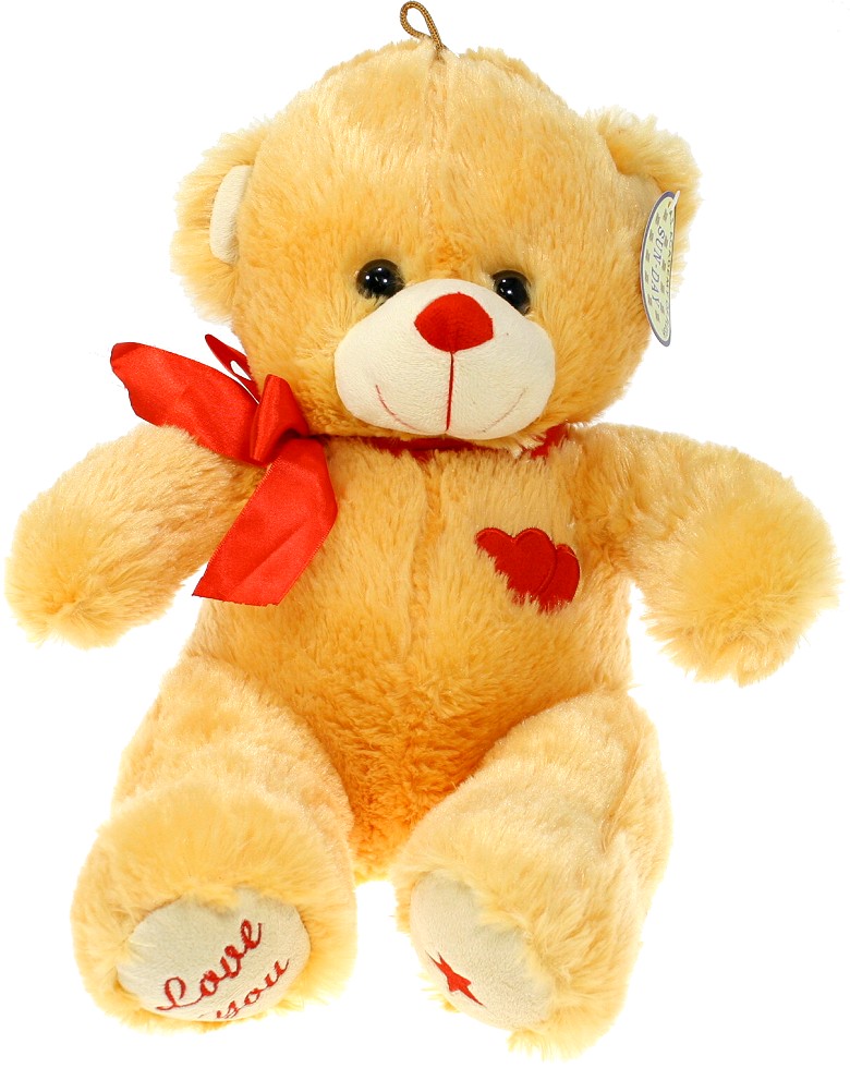 Miś Love You z sercem Brązowy - 30cm