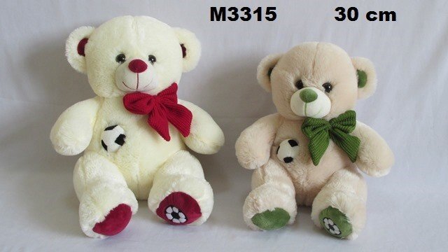Miś Piłkarz 2 kolory - 30cm