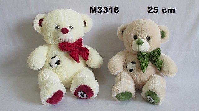 Miś Piłkarz 2 kolory - 25cm