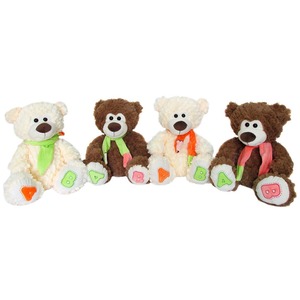 Miś Literka w szaliku 4 kolory - 32cm Miś Literka w szaliku 4 kolory - 32cm