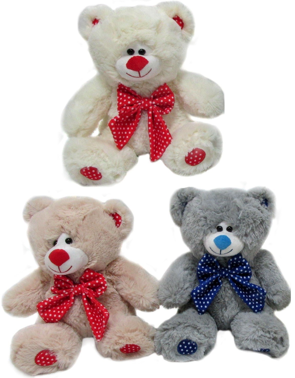 Miś z kokardą brązowy - 24cm