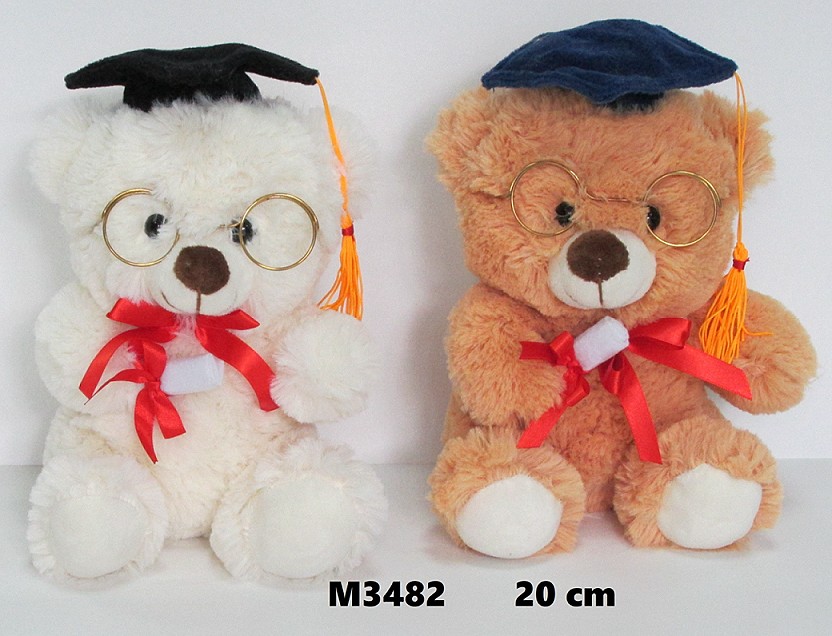 Miś szkolny absolwent 2 kolory - 20cm