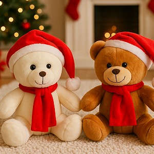 Miś Świąteczny 2 kolory - 15cm