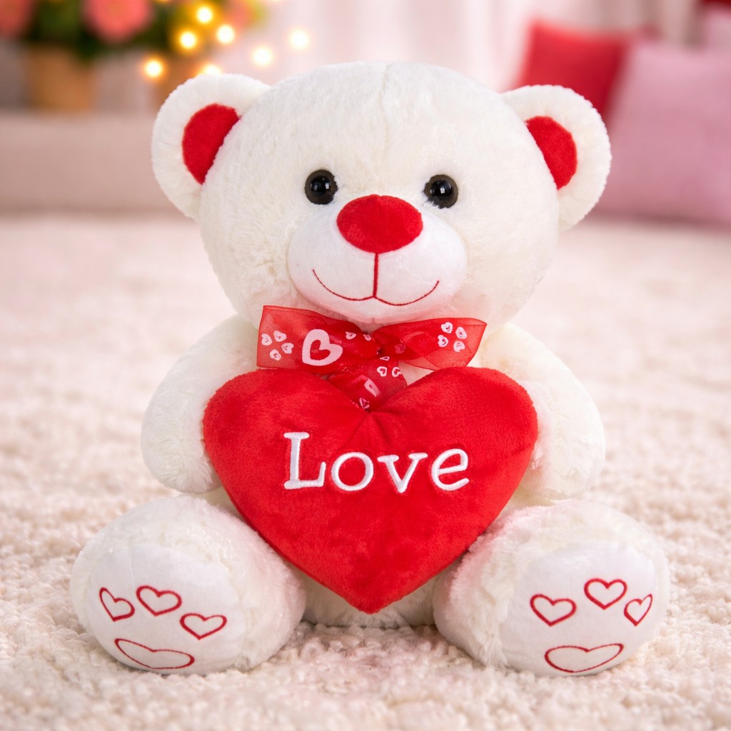 Duży Miś z sercem Love - 25cm