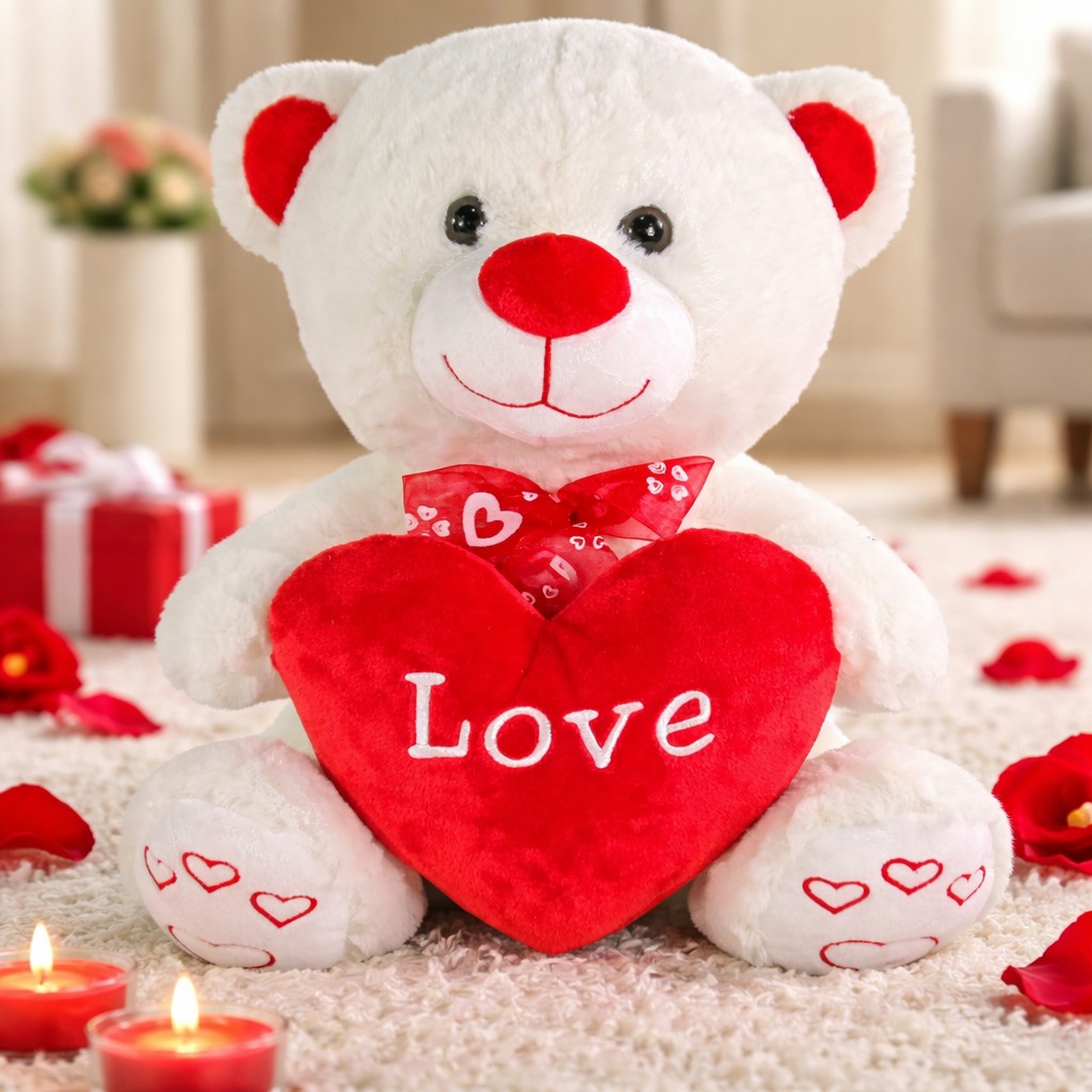 Duży Miś z sercem Love - 40cm