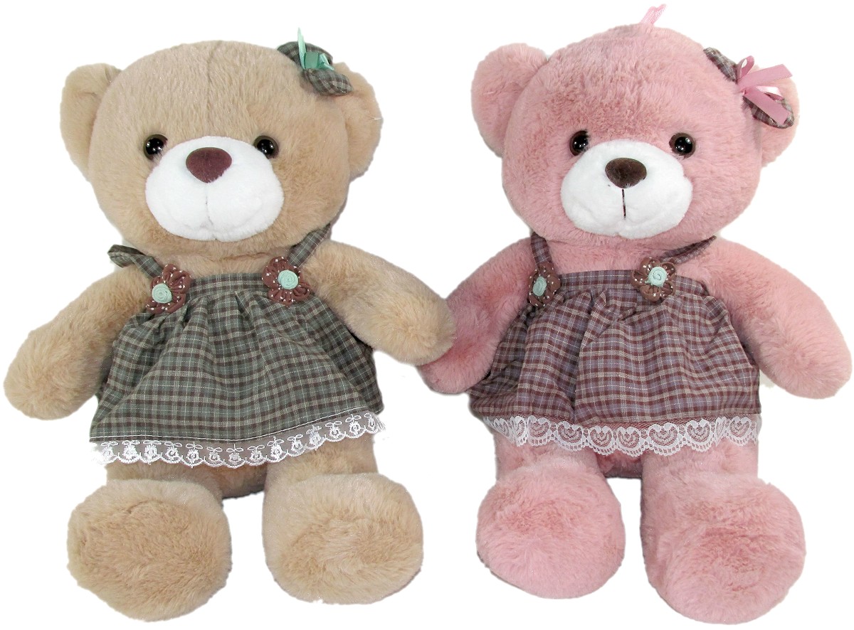 Pani Miś w sukience 2 kolory - 40cm