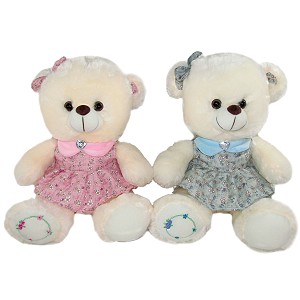 Pani Miś w sukience 2 kolory - 40cm Pani Miś w sukience 2 kolory - 40cm