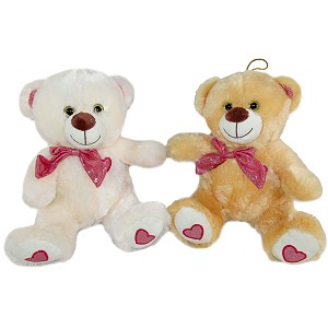 Miś z kokardą Love 2 kolory - 19cm Miś z kokardą Love 2 kolory - 19cm