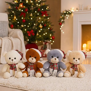 Miś Świąteczny 4 kolory - 15cm