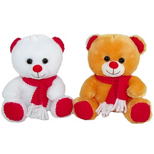 Miś Świąteczny w szaliku 2 kolory - 20cm Miś Świąteczny w szaliku 2 kolory - 20cm