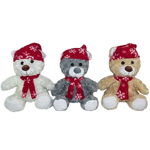 Miś Zimowy Świąteczny 3 kolory - 25cm Miś Zimowy Świąteczny 3 kolory - 25cm