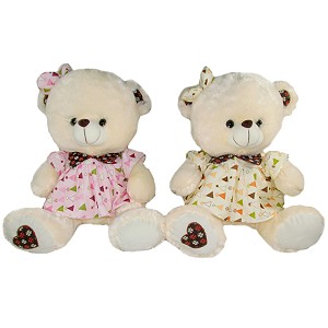 Pani Miś w sukience 2 wzory - 41cm Pani Miś w sukience 2 wzory - 41cm