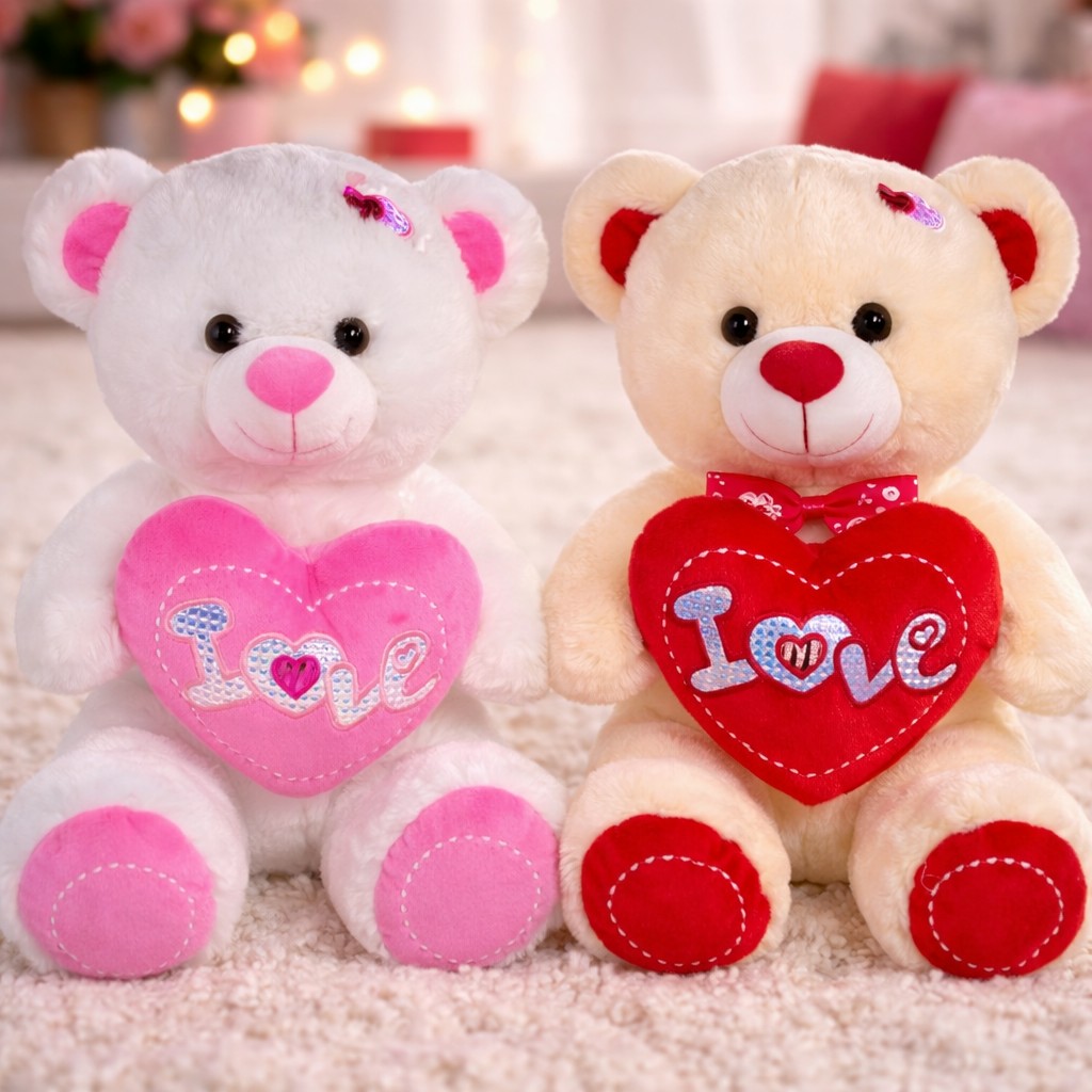 Duży Miś z sercem Love 2 kolory - 50cm
