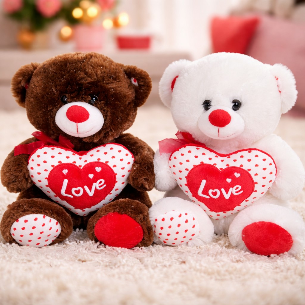 Duży Miś 2 kolory Love - 30cm