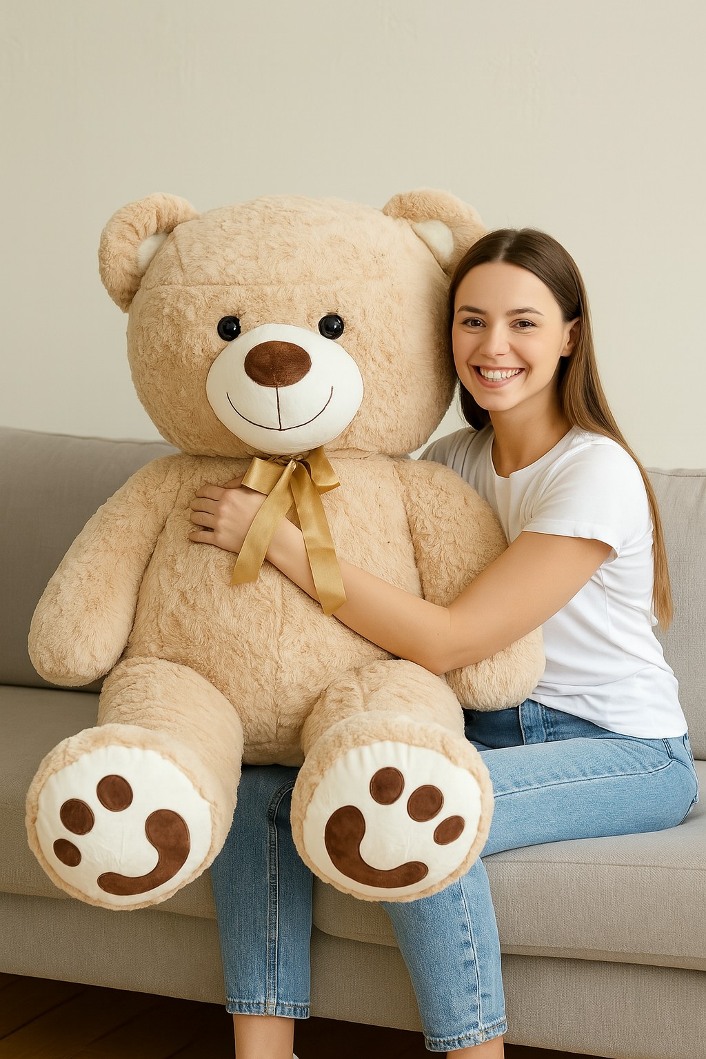 Miś Wesołek Gigant Brązowy - 130cm