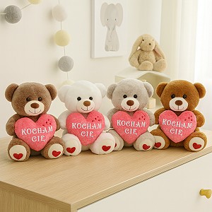 Miś z sercem Kocham Cię 4 kolory - 15cm