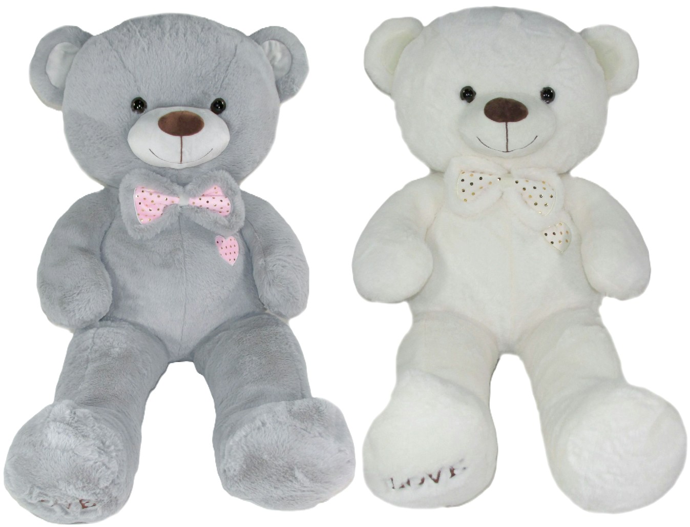 Duży Miś 2 kolory Love - 125/80cm