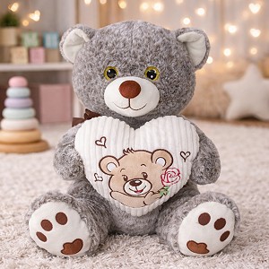 Duży Brązowy Miś z sercem - 45cm