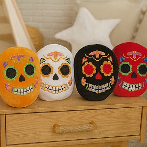 Poduszka Czaszka Cukrowa Głowa Halloween - 22/17cm