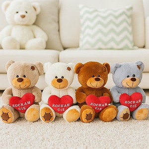 Miś Kocham Cię z sercem 4 kolory - 20cm