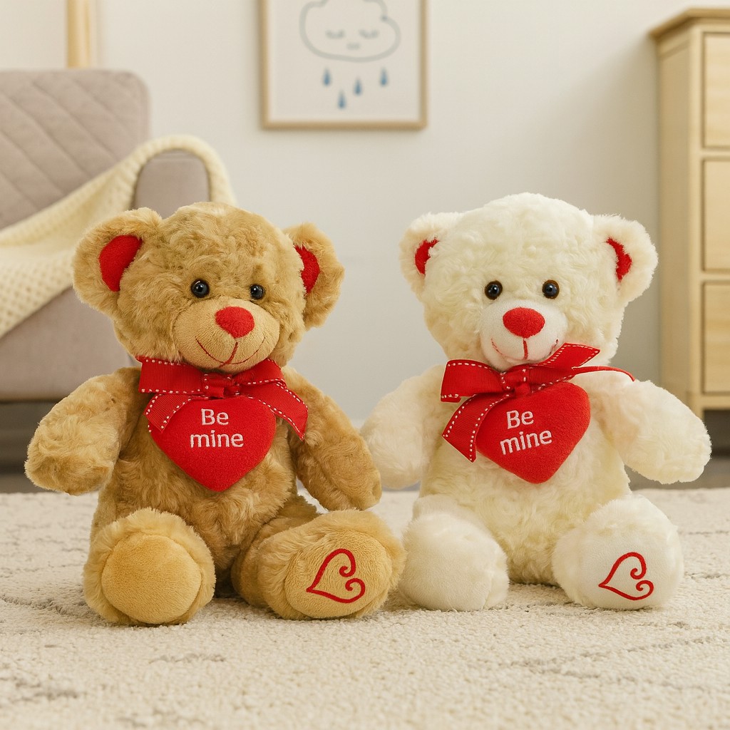 Miś Be Mine z sercem 2 kolory - 20cm