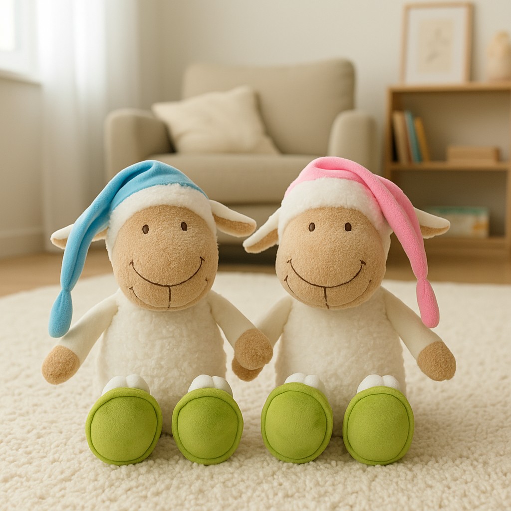 Owieczka Śpioszek w czapce 2 kolory Owca - 25cm