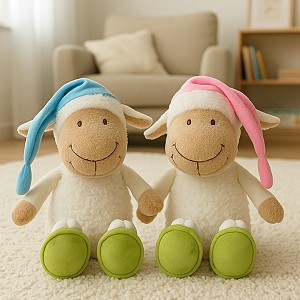 Owieczka Śpioszek w czapce 2 kolory Owca - 25cm