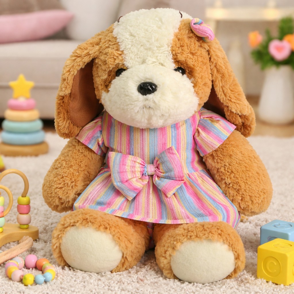 Bernardyn Pani Piesek Siedzący Puchacz - 45cm