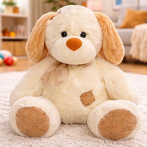 Piesek Łatek Kremowy - 45cm OSTATNIA SZTUKA