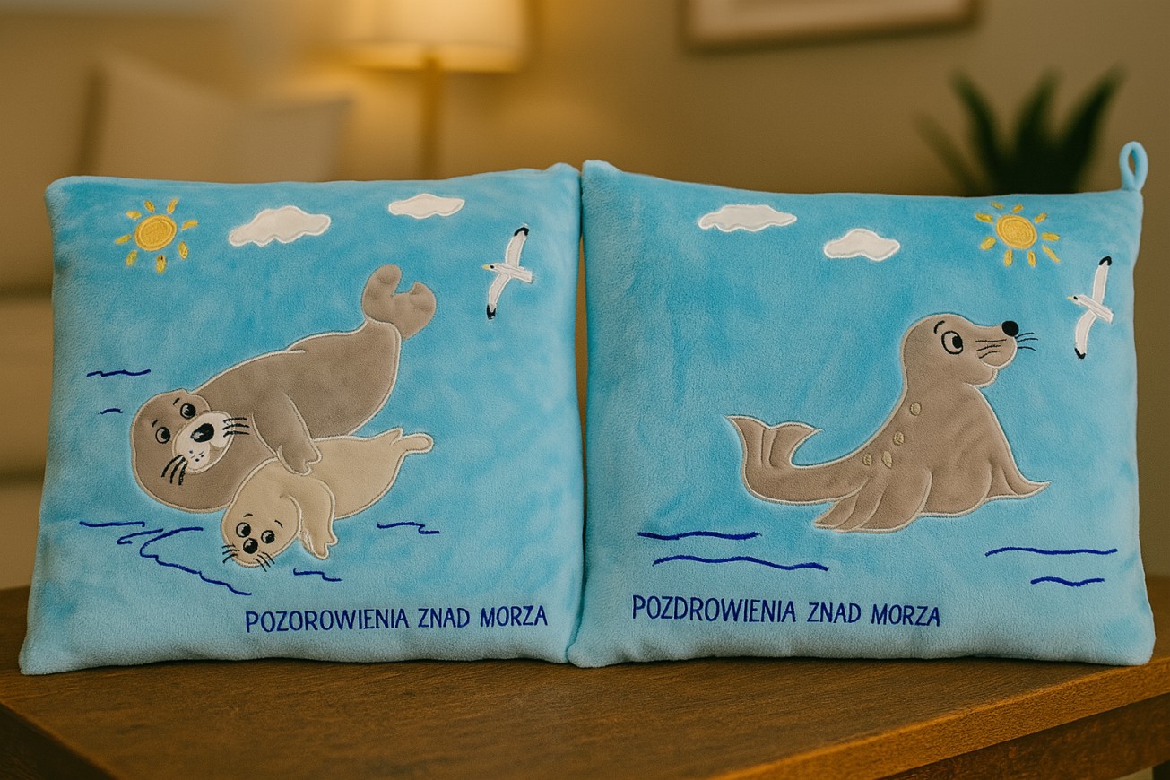 Poduszka Foka Bałtyk 2 wzory - 26cm