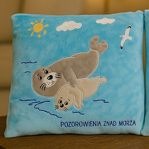 Poduszka Foka Bałtyk 2 wzory - 26cm