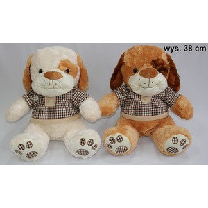 Piesek w bluzce 2 kolory - 38cm