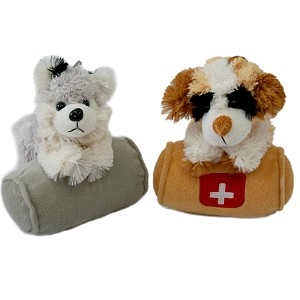 Pies Bernardyn / Husky z beczką - 15cm Pies Bernardyn / Husky z beczką - 15cm