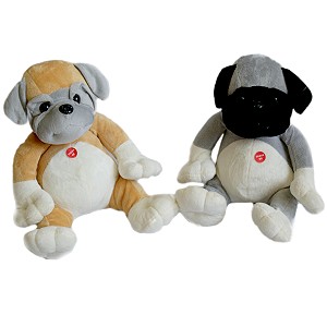 Pies Buldog Brązowy / Szary (Głos) - 27cm Pies Buldog Brązowy / Szary (Głos) - 27cm