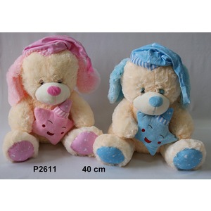 Pies Śpioszek z gwiazdką 2 kolory - 40cm Pies Śpioszek z gwiazdką 2 kolory - 40cm