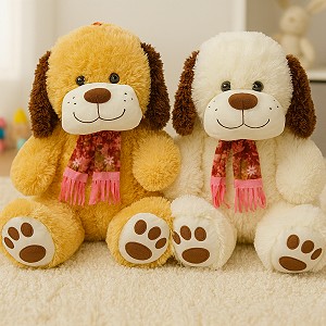 Piesek w szaliku 2 kolory - 60cm