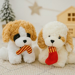 Piesek Świąteczny 2 kolory - 30cm