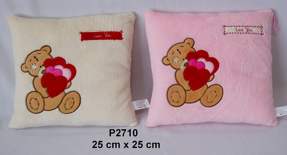 Poduszka Miś Love 2 kolory - 25cm