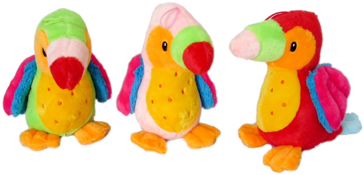 Papuga 3 kolory (Głos) - 17cm