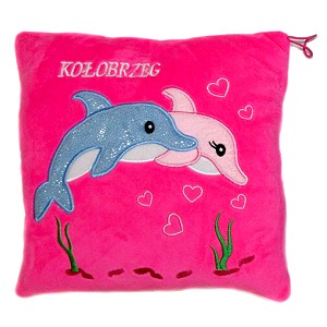 Poduszka Delfin Kołobrzeg 2 kolory - 25cm