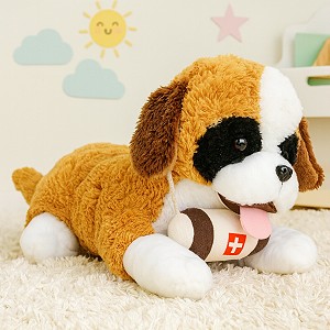 Piesek Leżący Bernardyn Ratownik - 50cm