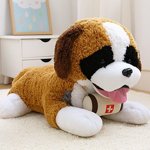 Piesek Leżący Bernardyn Ratownik - 60cm