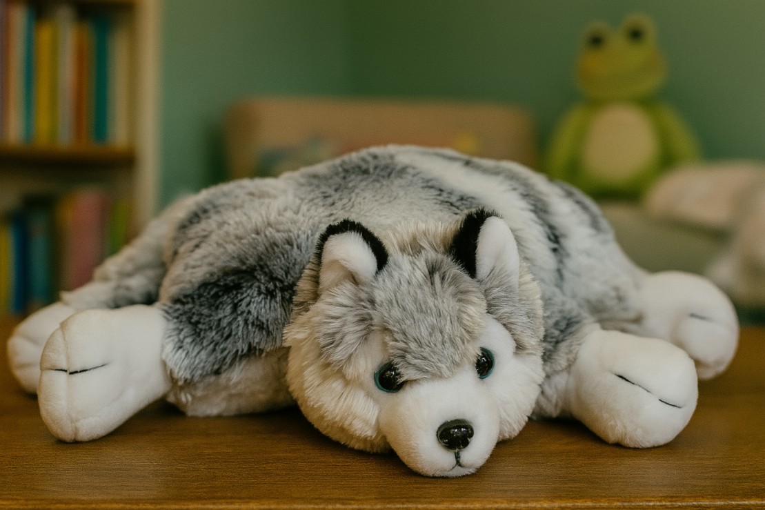 Poduszka Składana Piesek Husky - 34cm